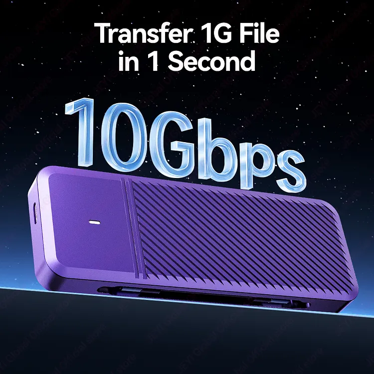 JEYI 22110 M.2 NVME NGFF Enclosure, USB 3.2 Gen2 Type-C 10Gbps SSD