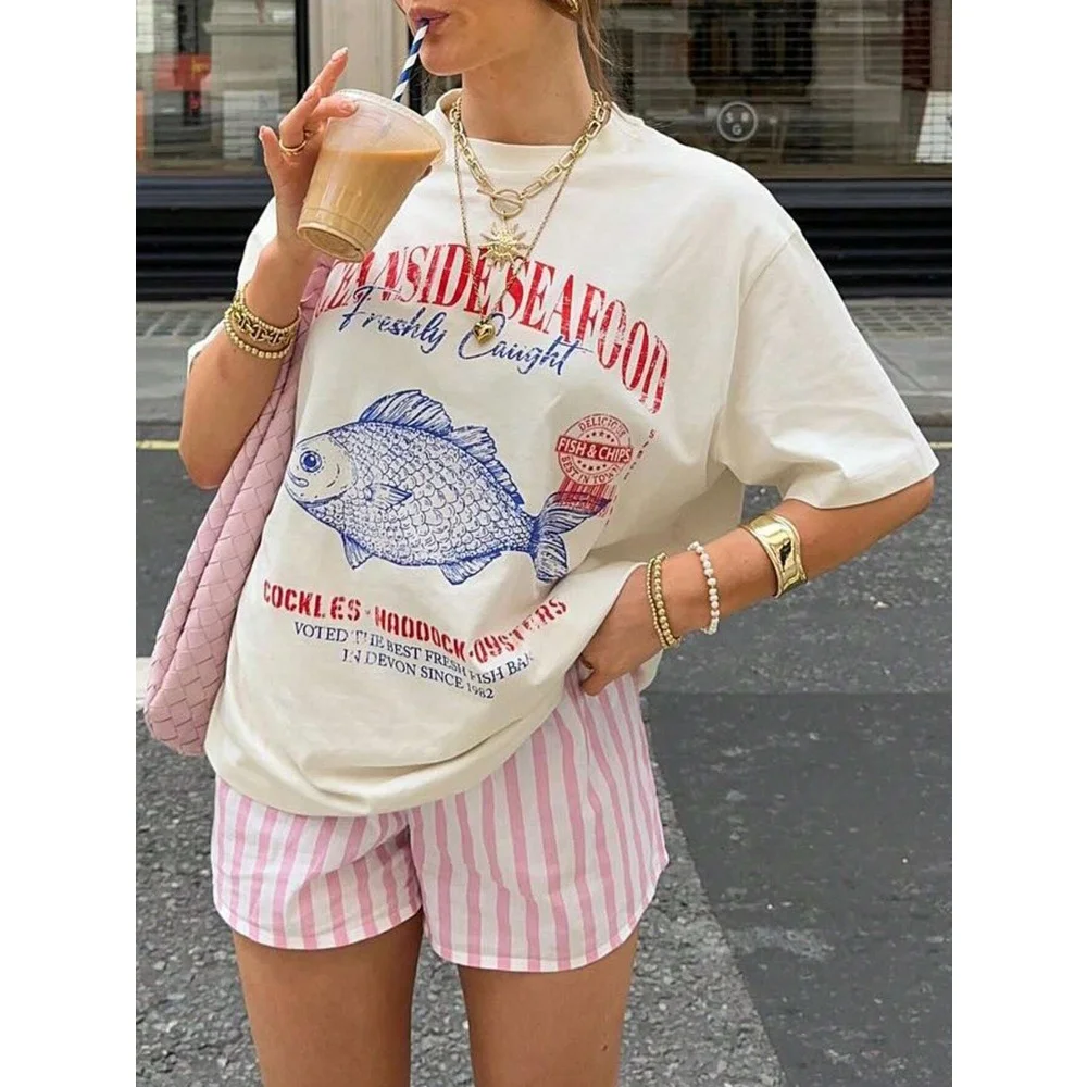 Unisex Short Sleeves Oversized Hip Hop Vintage Streetwear T-shirt s