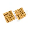 Stylish Texture 18K Golden Silver Earrings