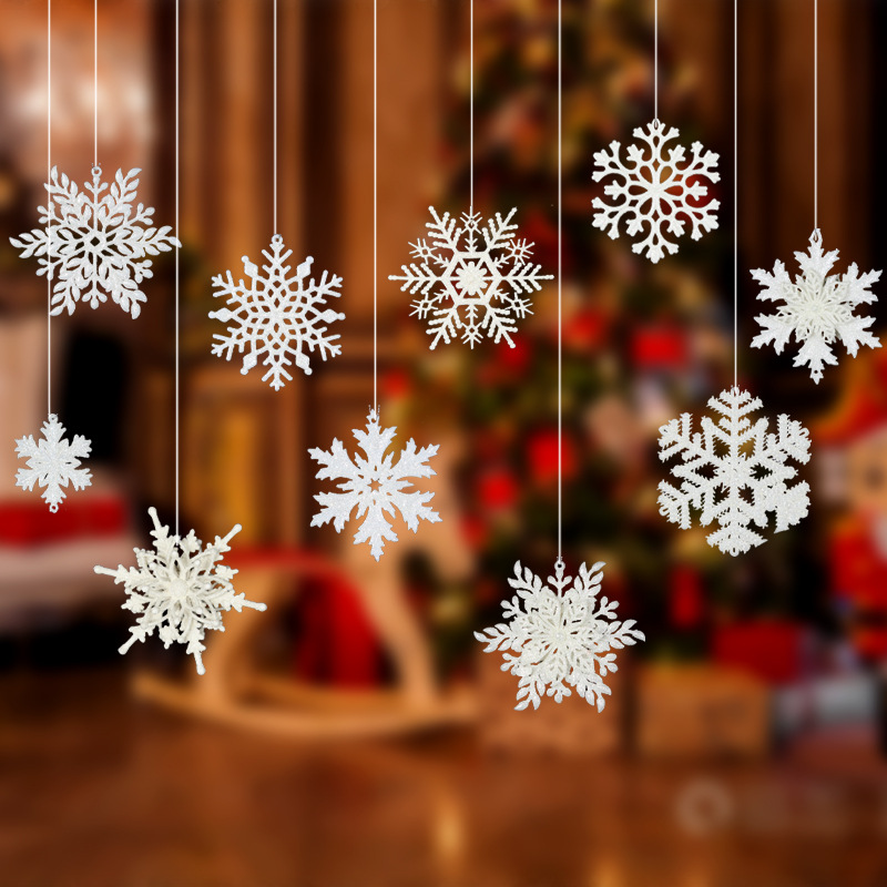 White Snowflake Christmas Ornaments DIY Craft Decoration