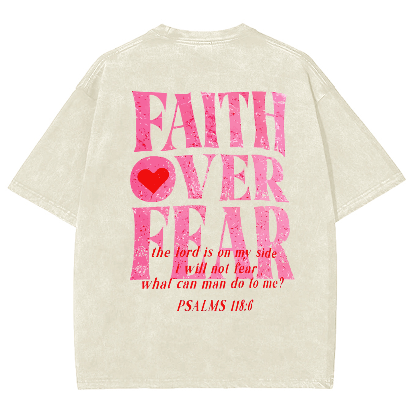 Faith Over Fear Unisex Washed T-Shirt - SOPULA