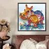 Quilling Nilpferd - speziell geformtes Diamantgem&auml;lde - 30*30cm