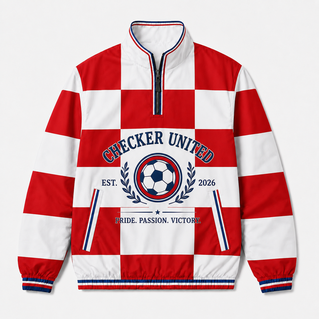 Varsity Checker United Half Zip Pullover