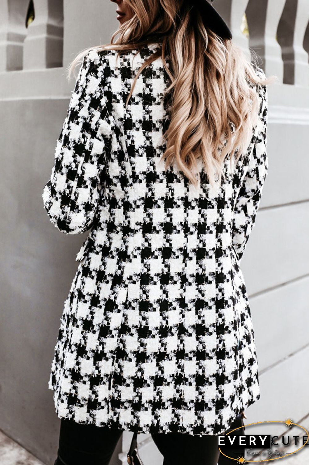 Fashion Street Plaid Turn-back Collar Outerwear(5 colors)