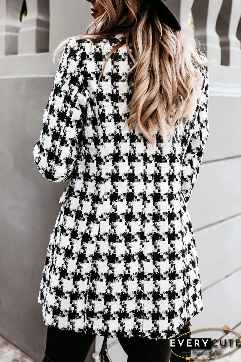 Fashion Street Plaid Turn-back Collar Outerwear(5 colors)