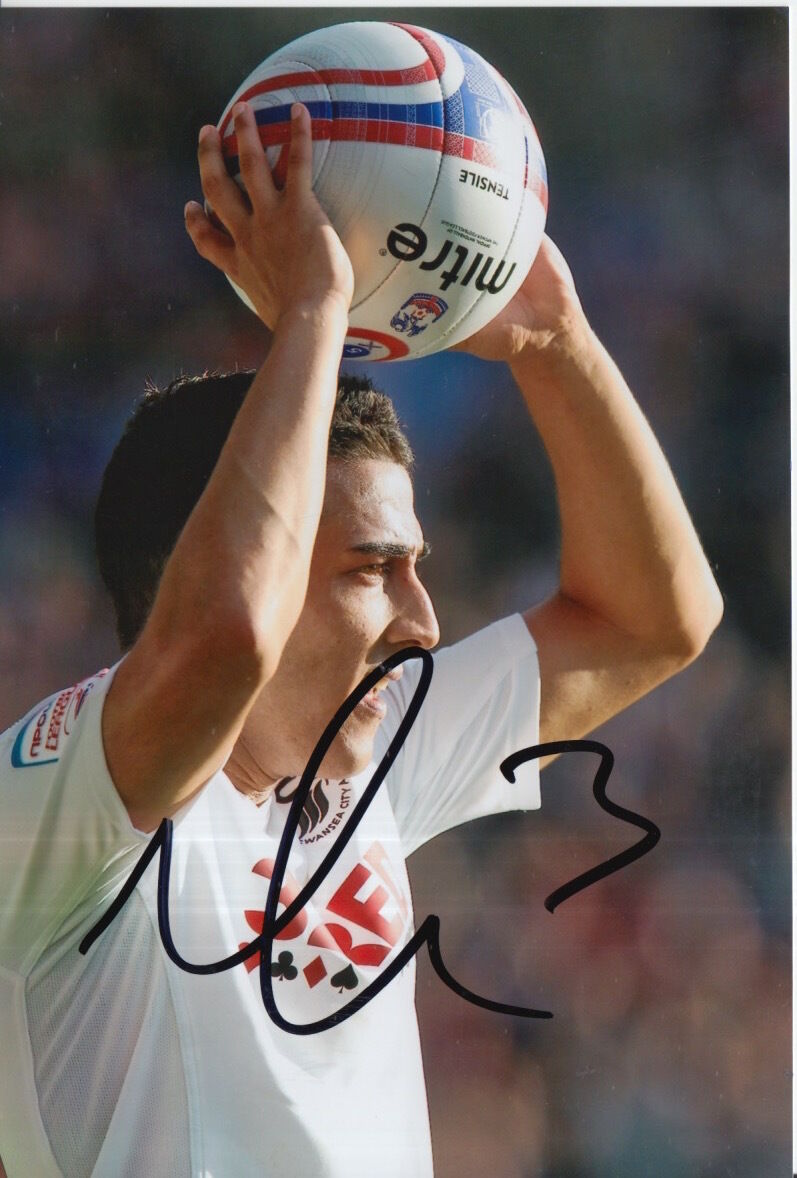 SWANSEA CITY HAND SIGNED NEIL TAYLOR 6X4 Photo Poster painting 1.