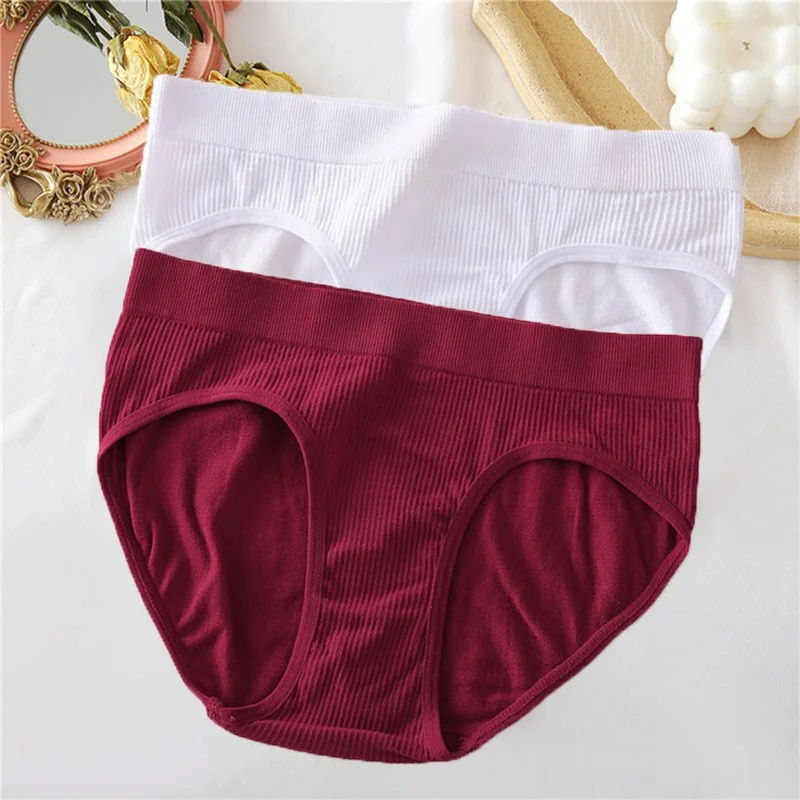 1/2PCS Seamless Panties Women Underwear Sexy Briefs Female Underpants Ladies Panties Intimate Lingerie Solid Color Girls Pantys