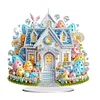 (US Only)Acrylic Special Shape Easter Egg House Diamond Painting Desktop Decors