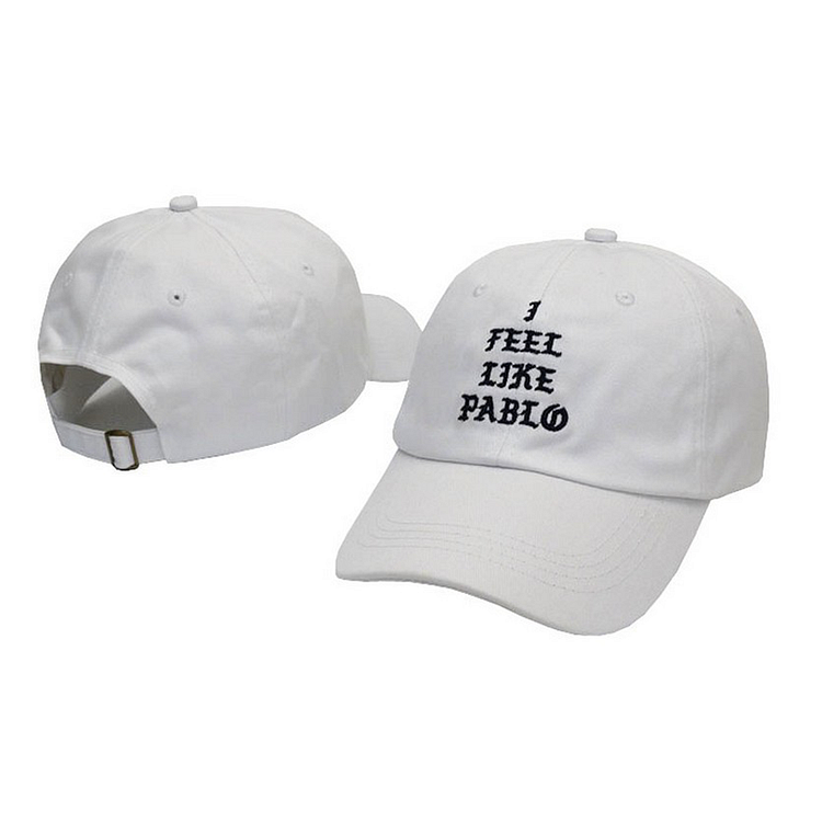 I Feel Like Pablo Embroidery Baseball Caps Letter Boy Man Dad Hat 100% Cotton Adjustable Snapback Hiphop Women Female Cap Gorras
