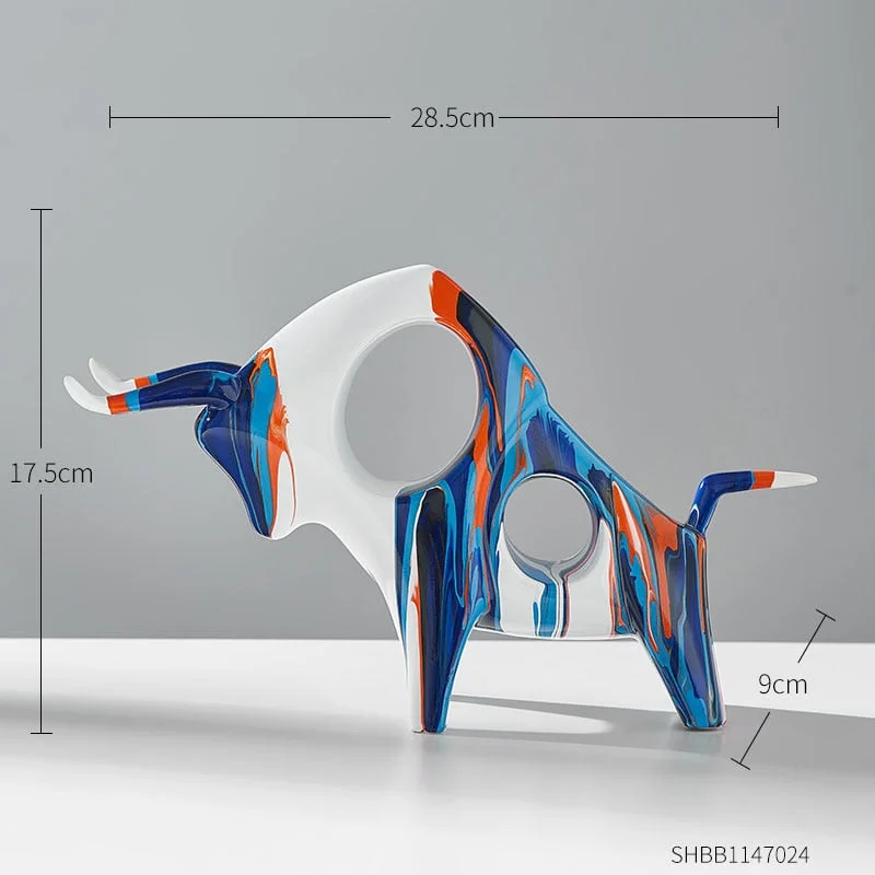 Modern Home Decor Cow Sculpture Animal Model Resin Statues for Decoration Living Room Decoration Accessories Modern Art Gift