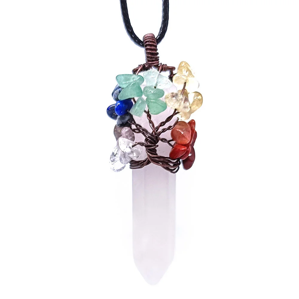 Natural crystal stone necklace 10