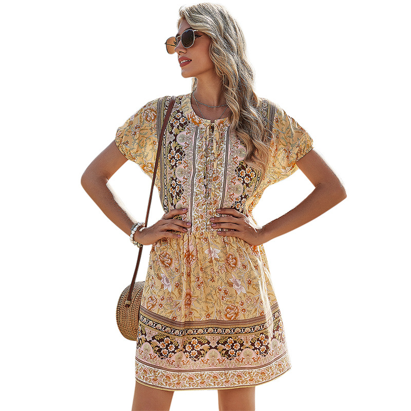 Spring New Mature Ladies Casual Holiday Style Dress