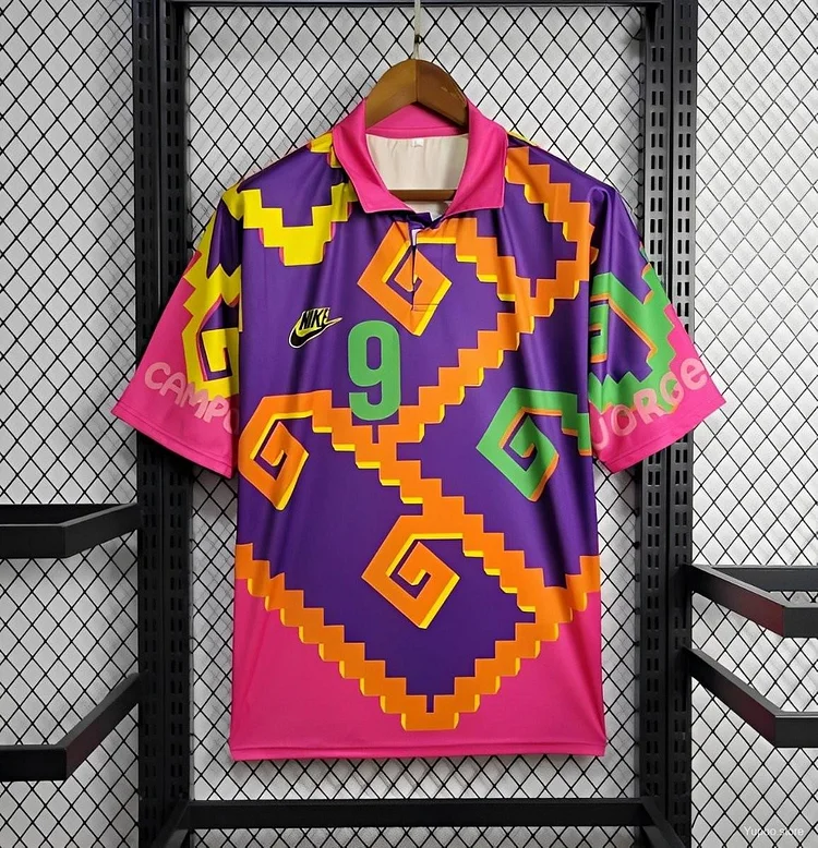 1995 Retro  Mexico CAMPOS 9 Home Orange Jersey