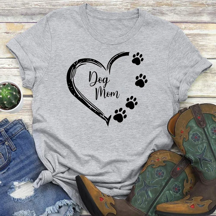 Dog Mom  Custom  Pet Animal Lover T-shirt Tee - 01661-CB