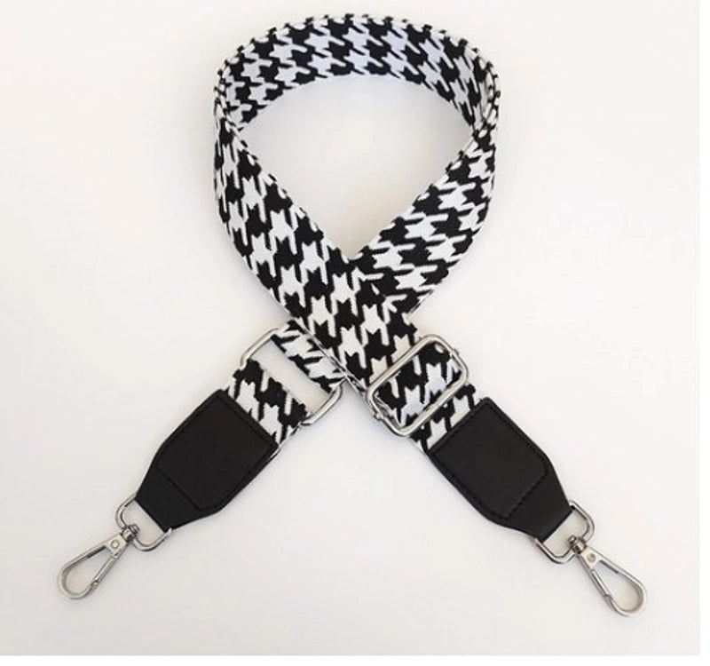 Houndstooth Shoulder Bag Accessory Strap Adjustable Wide Shoulder Strap Single Shoulder Crossbody Stylish Bag Accessories Color Package Strap