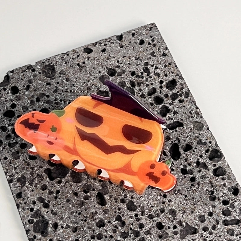 Halloween Hip-Hop Funny Women’s Pumpkin Skull Acetic Acid Sheets Hair Claws