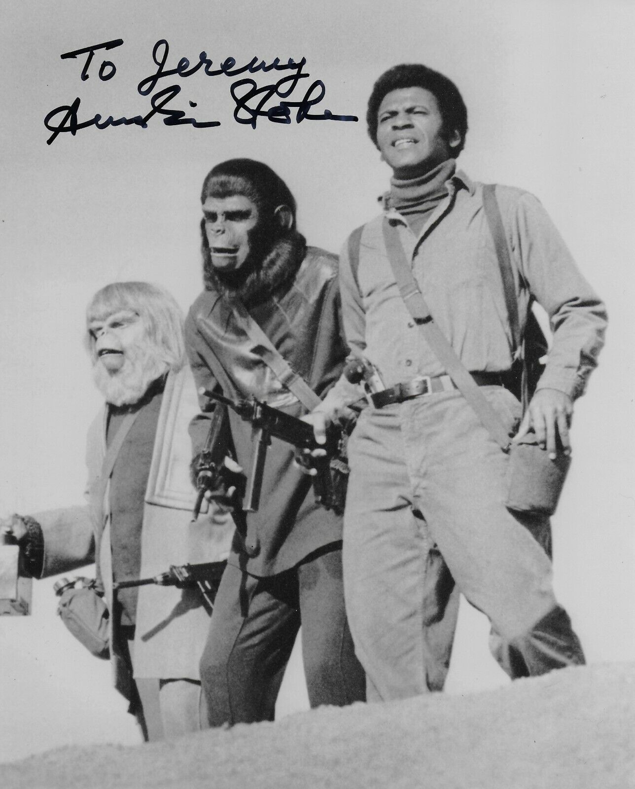 Austin Stoker Planet of the Apes Original 8X10 Photo Poster painting (Personalized to Jeremy)