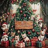 (40*40cm)Christmas Cats Tree - Full Round Drill Diamond Painting