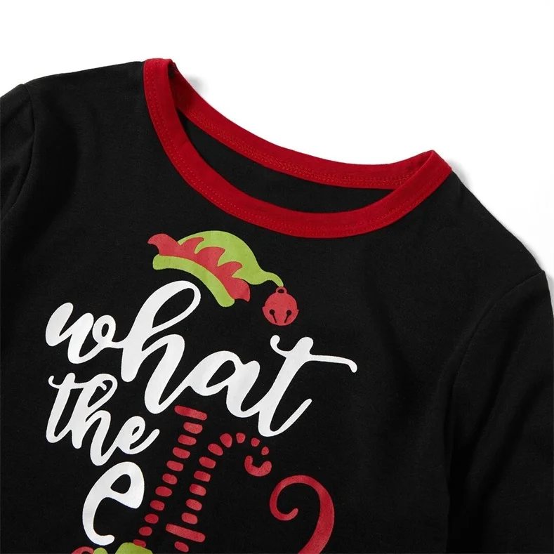 Christmas Elf Print Buffalo Plaid Family Matching Pajamas Sets (with Pet Dog Clothes)