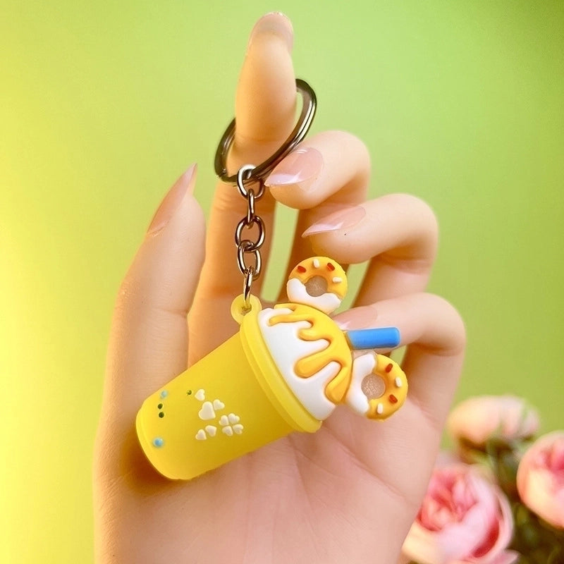 Cute Ice Cream Letter Silica Gel Women’s Bag Pendant Keychain
