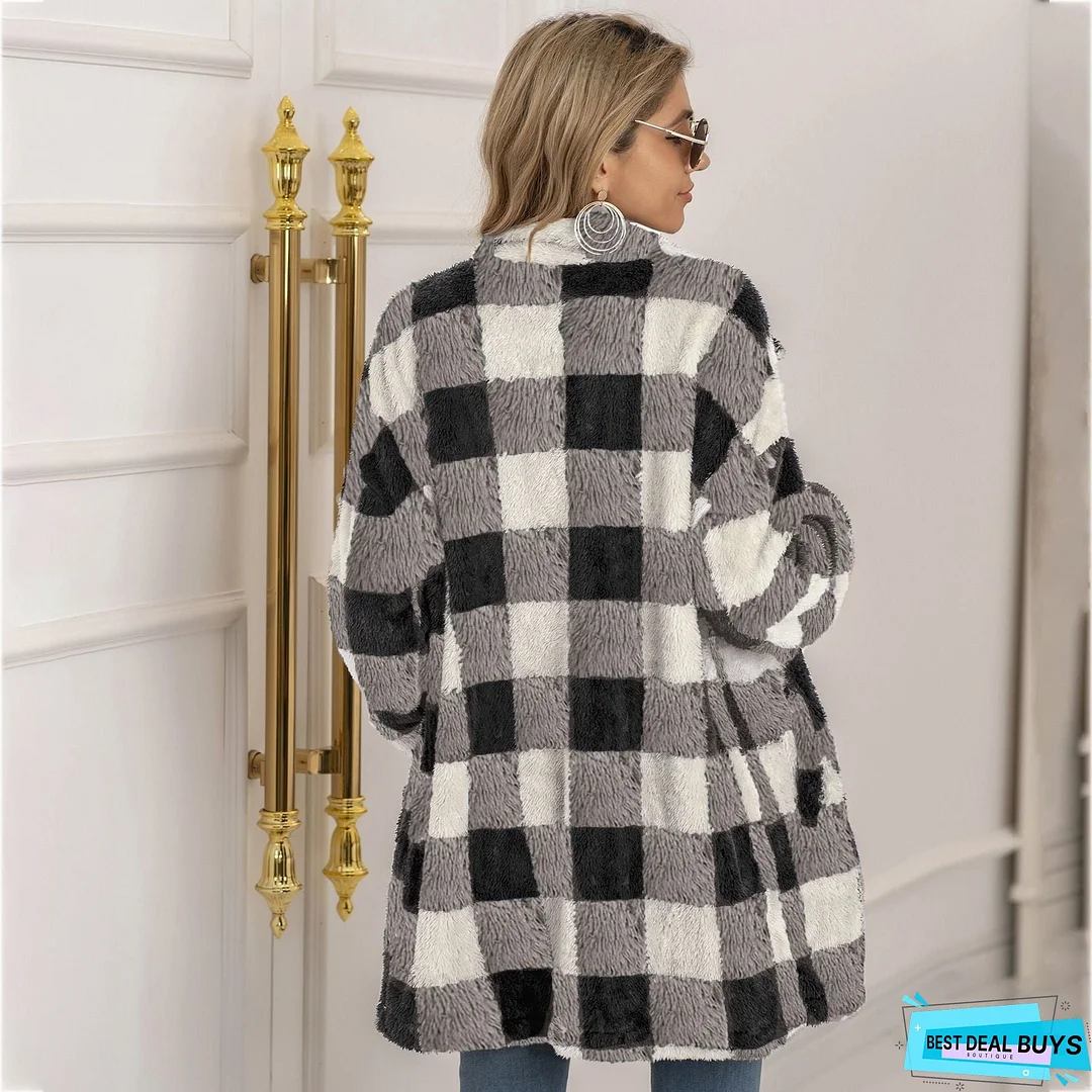 Plaid Flannel Shacket Jacket Women