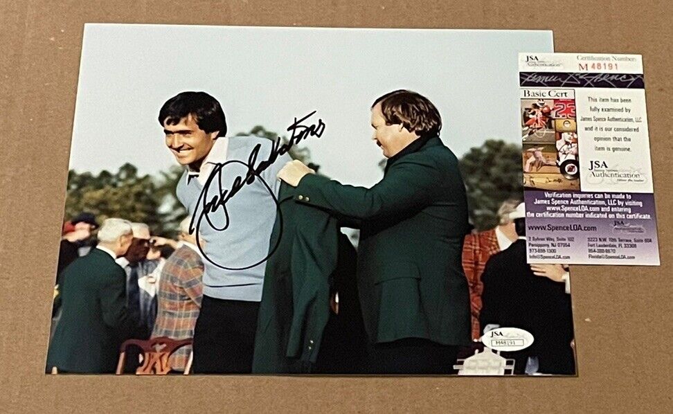 Seve Ballesteros 83 Masters #1 8x10 Signed WJSA Certification Golf 04118