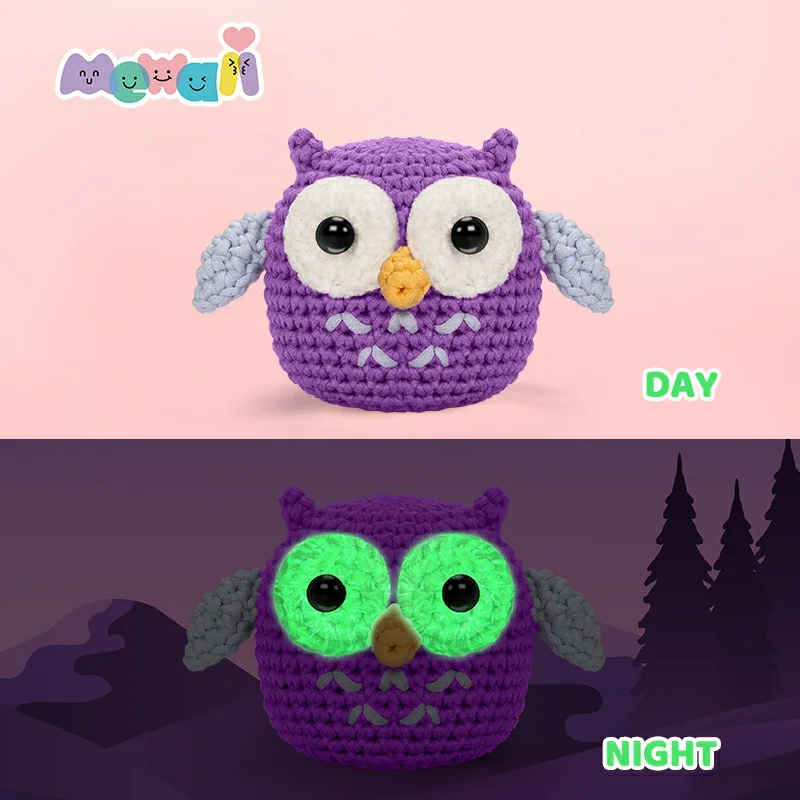 Mewaii® Crochet Original Designed Animal Crochet Kit for Beginners with Easy Peasy Yarn