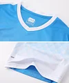 Quick Dry Short Sleeve T-shirt and Mesh Shorts Soccer Set Color: Blue Rhombic