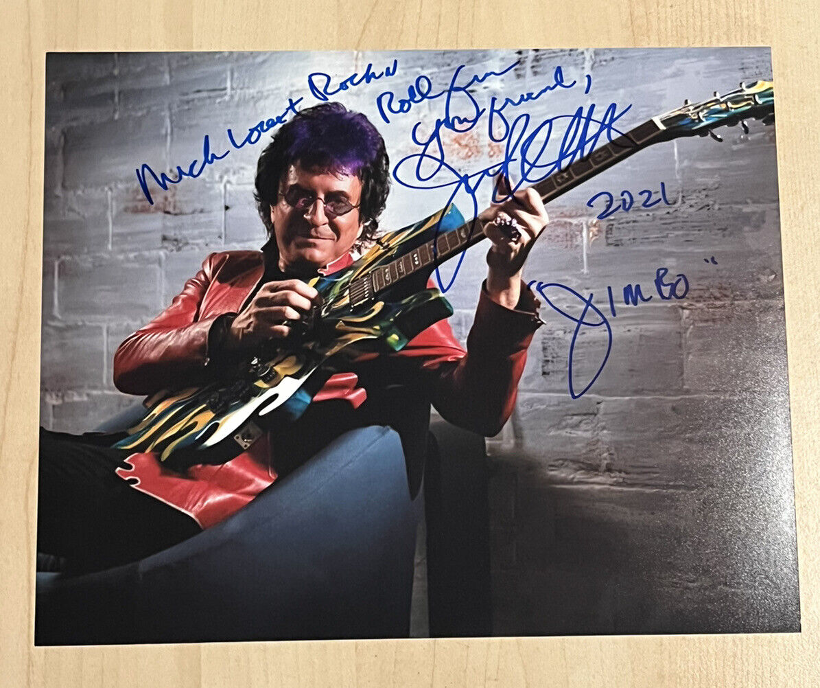 JIM PETERIK HAND SIGNED 8x10 Photo Poster painting AUTOGRAPHED SURVIVOR BAND GUITARIST COA