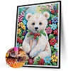 Flower Bear - Crystal Rhinestone Diamond Painting
