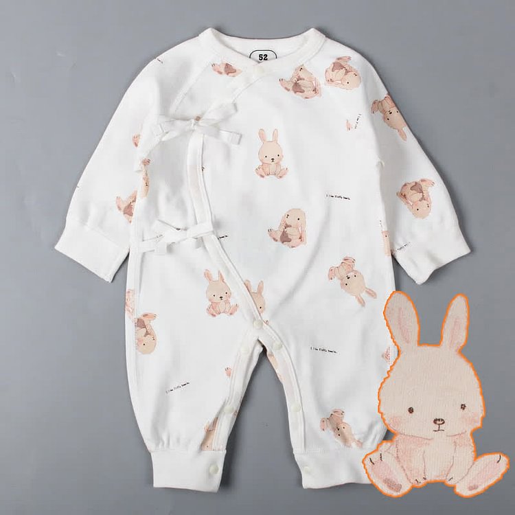 Baby Newborn Bunny Kimono Romper