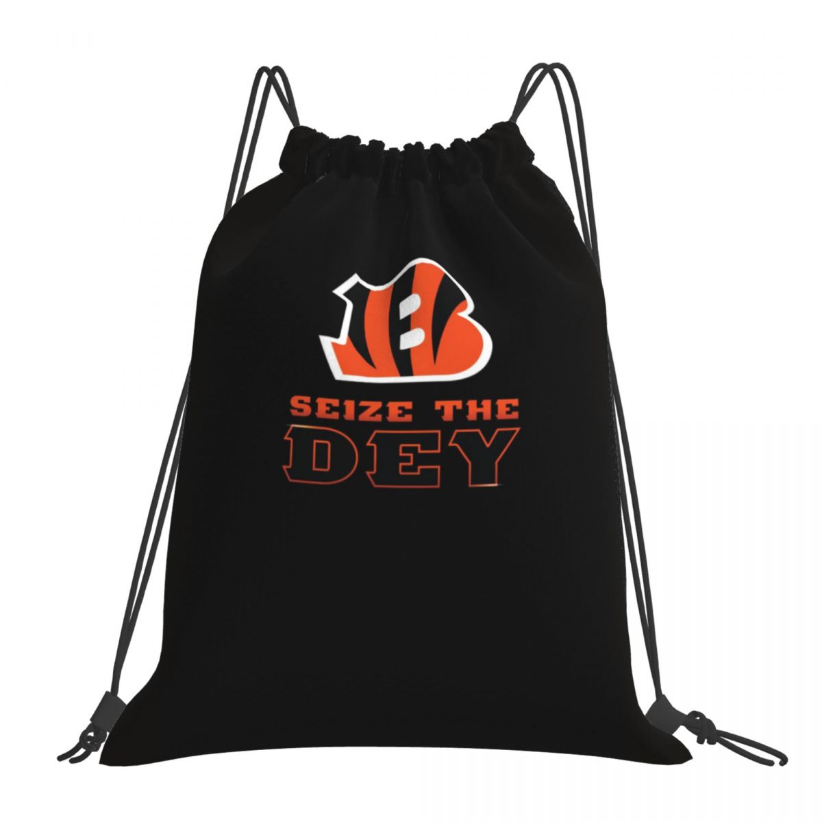 Cincinnati Bengals Seize The Dey Waterproof Adjustable Lightweight Gym Drawstring Bag