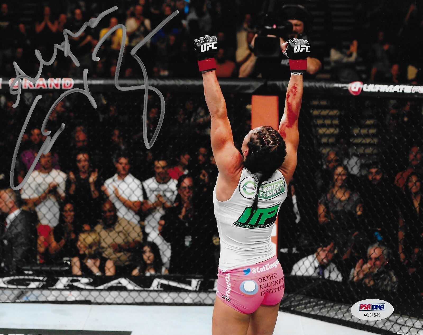 Cat Zingano Signed UFC 8x10 Photo Poster painting PSA/DNA Picture Autograph TUF 17 200 184 178 2