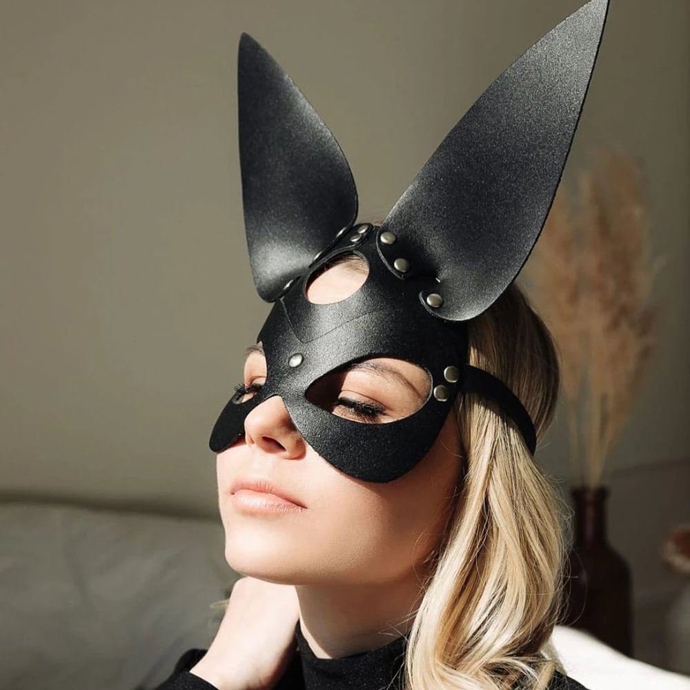 Billionm Fullyoung Halloween Cosplay Woman Face Mask Anime Squid Game PU Leather Cat Masks Festival Rave Adult Masquerade Party Masks