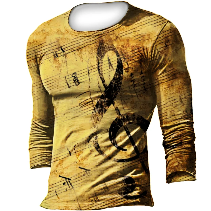 Men's Outdoor Retro Music Symbol T-Shirt / [viawink] /