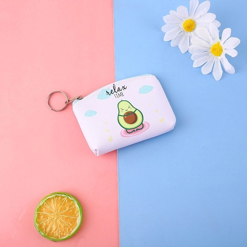 Women’s Cartoon Fruit Pu Leather Zipper Kids Wallets