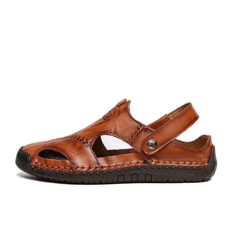 Mqq Orthopedic Shoes Men's  Orthpetic Durable Genuine Leather Sandals
