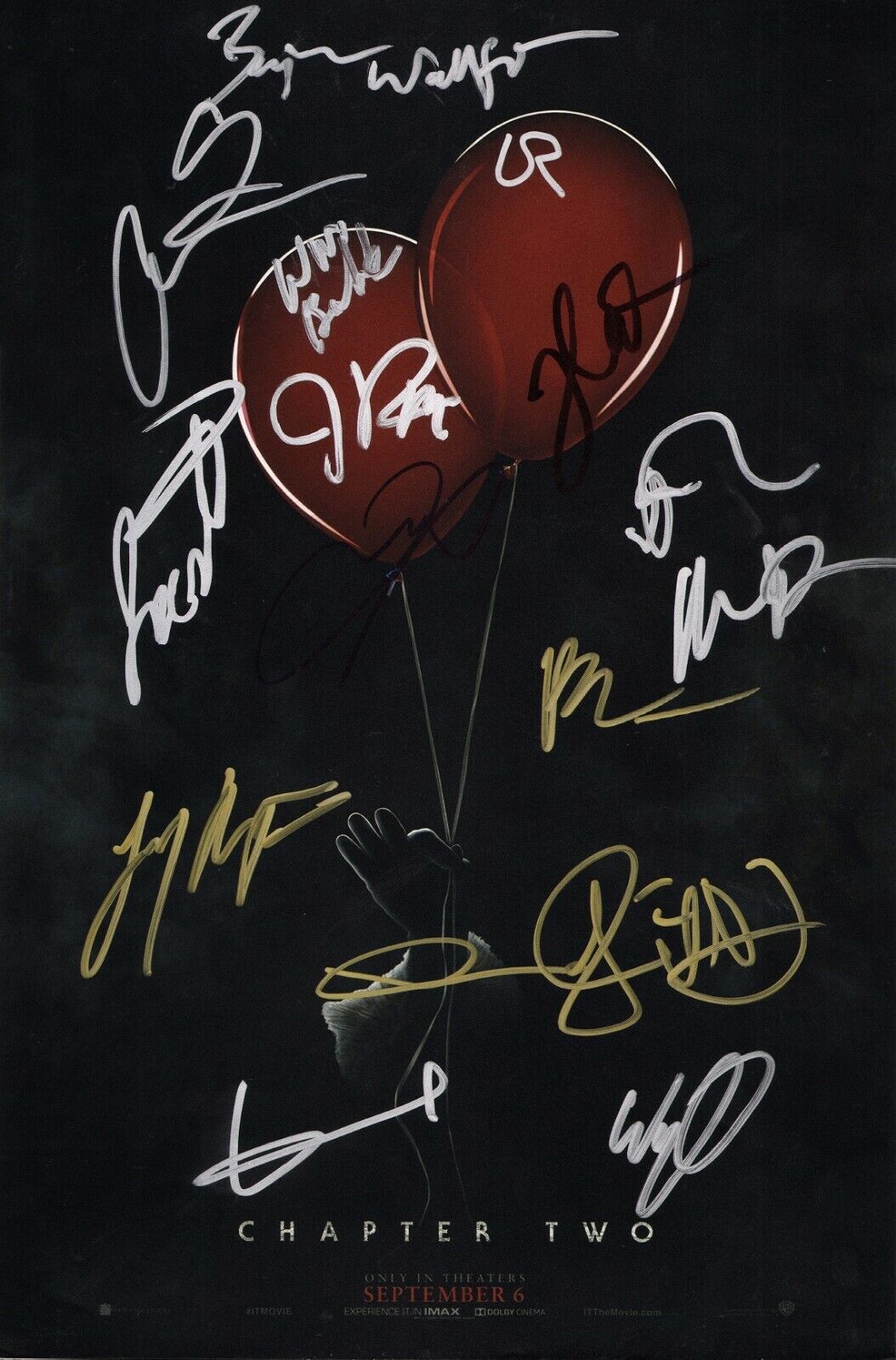 ~~ IT CHAPTER 2 Cast x16 Authentic Hand-Signed JAMES McAVOY