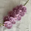 9 Heads Pink Purple Velvet Orchid Autumn Decor Artificial Flower
