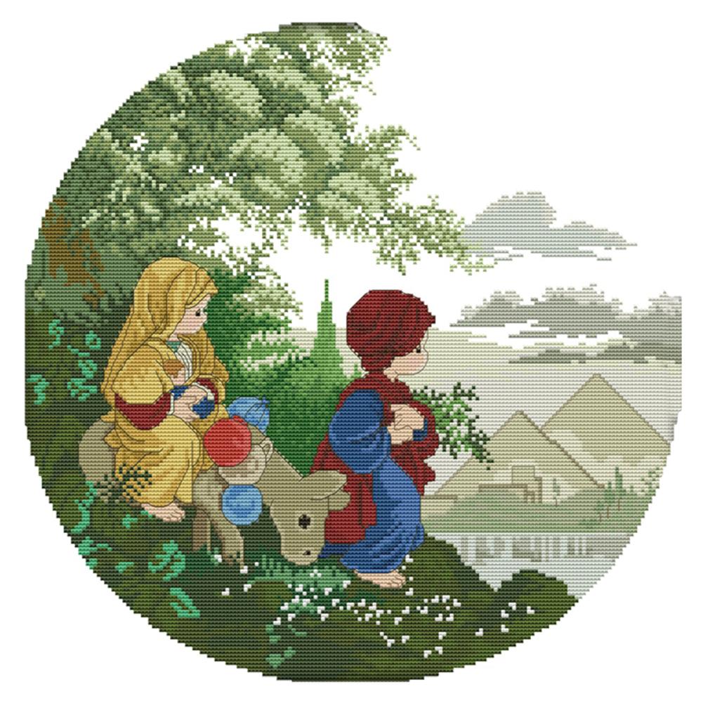 

A fairy tale - 14CT Stamped Cross Stitch - 41*41cm, 501 Original