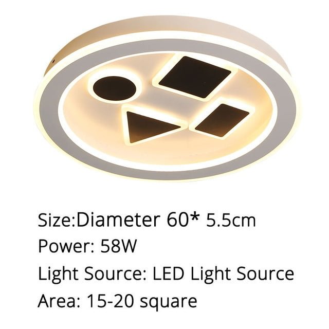 Modern LED Ceiling Lights Dimmable Living Room Bedroom Office Corridor Hall Lighting Surface Mounted Lamp White Black Color Dero