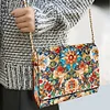 (US Local)DIY Flowers Diamond Art Wooden Coin Pouch with Chain 5D Diamond Painting Purse