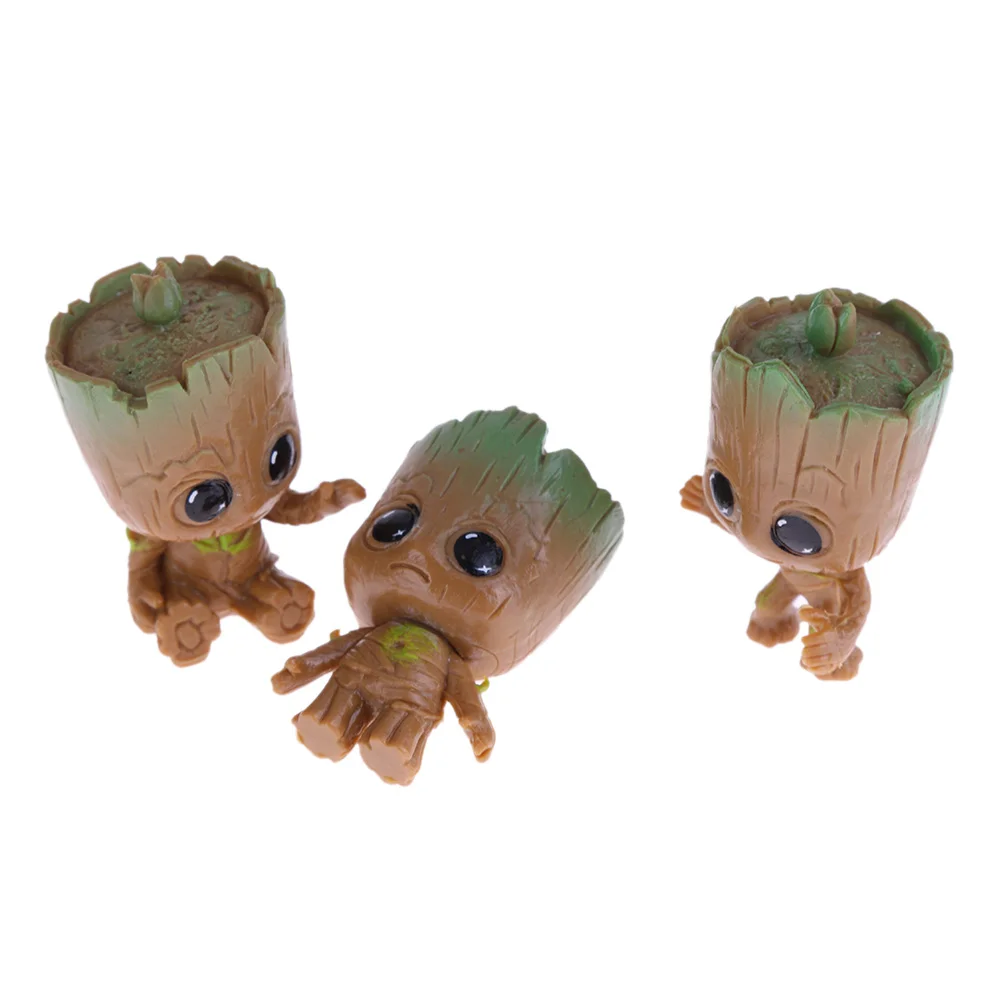 4pcs Escort Team Tree Man Figure Action Toy DIY Cake Bake Doll