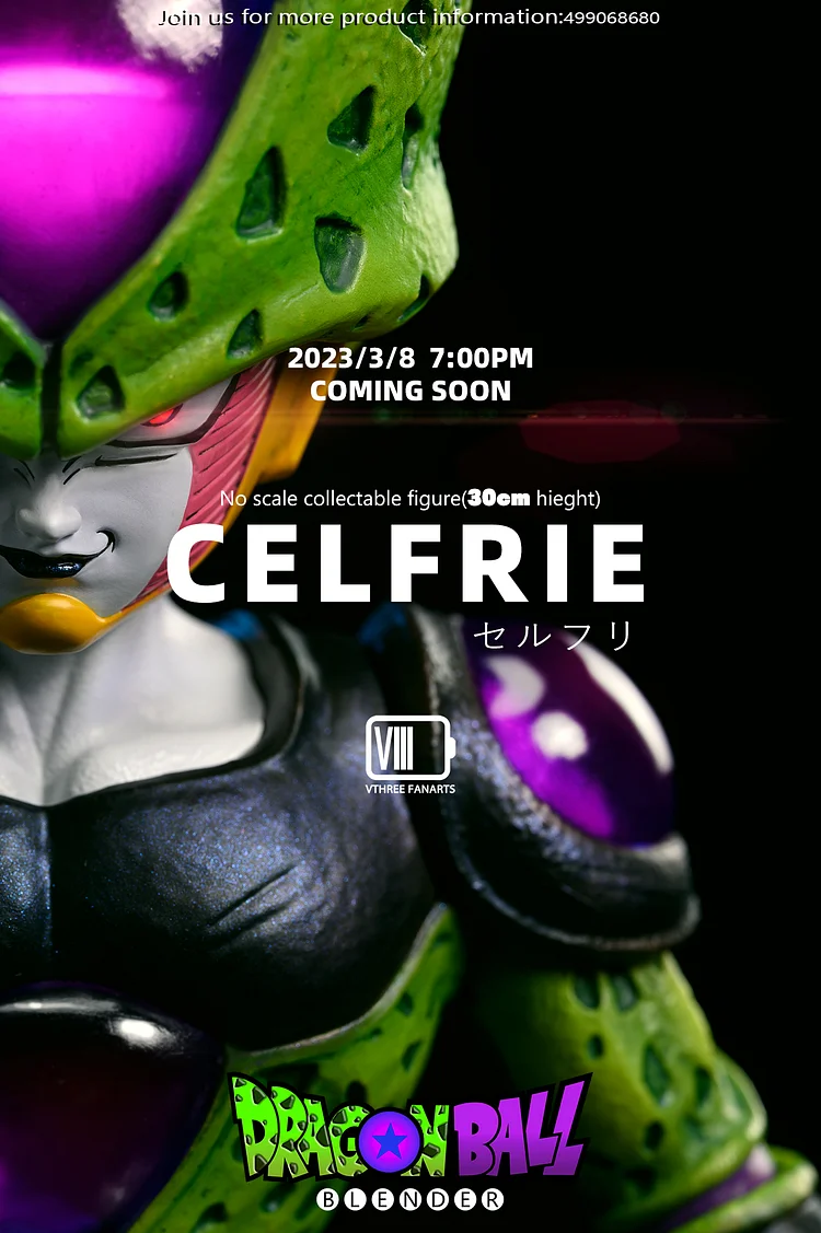 PRE-ORDER V3 Fanart Studio Dragonball Celfrie Cell mix Frieza Statue(GK)