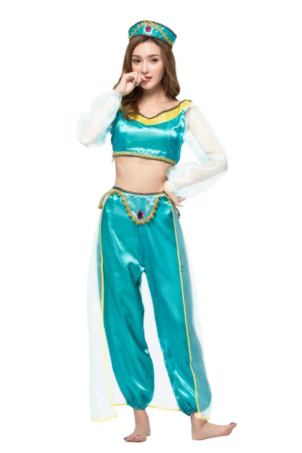Aladdin Jasmine Princess Costume Family Matching Outfits for Women Girl-elleschic