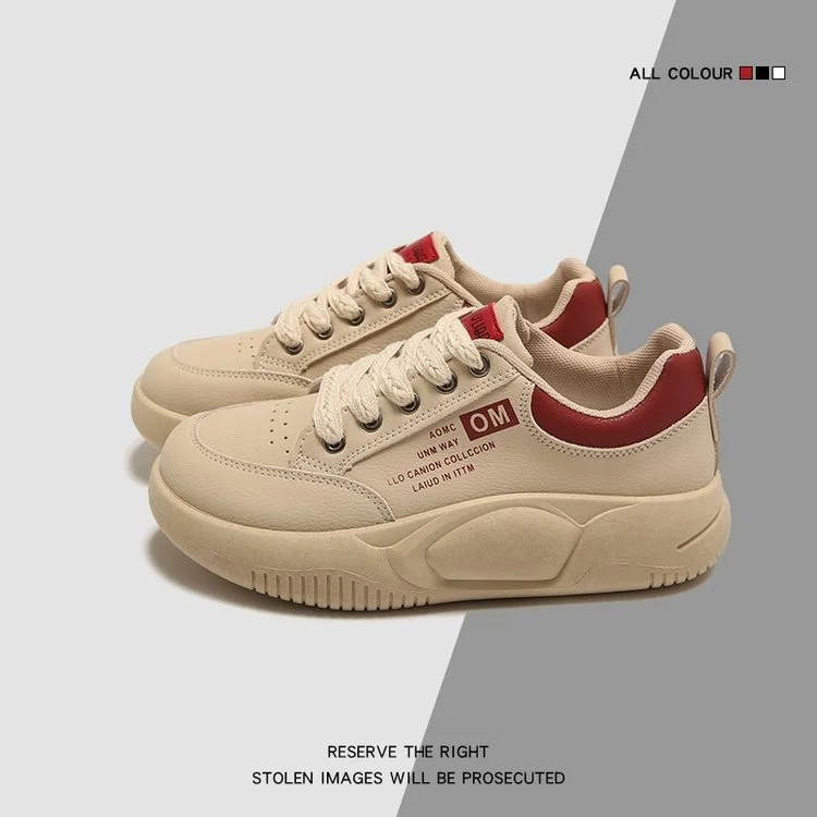 Churchf Churchf Face Small White Shoes Women 2024 Spring New Student Korean Version Ins Tide Shoes Women's Platform Casual Rocking Shoes Women