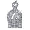Cross Over Checked Bustier