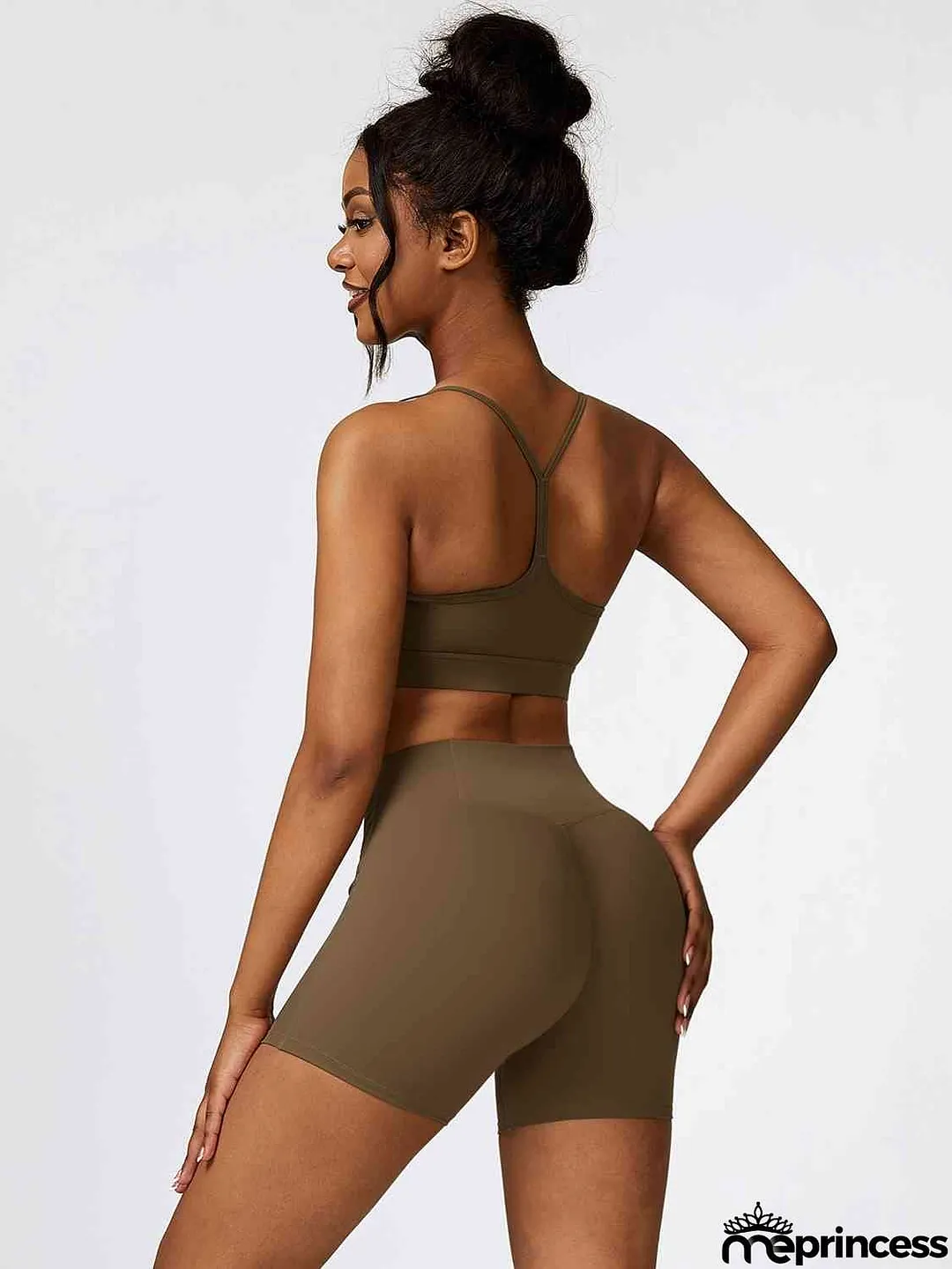 Sport Bra and Wide Waistband Shorts Set