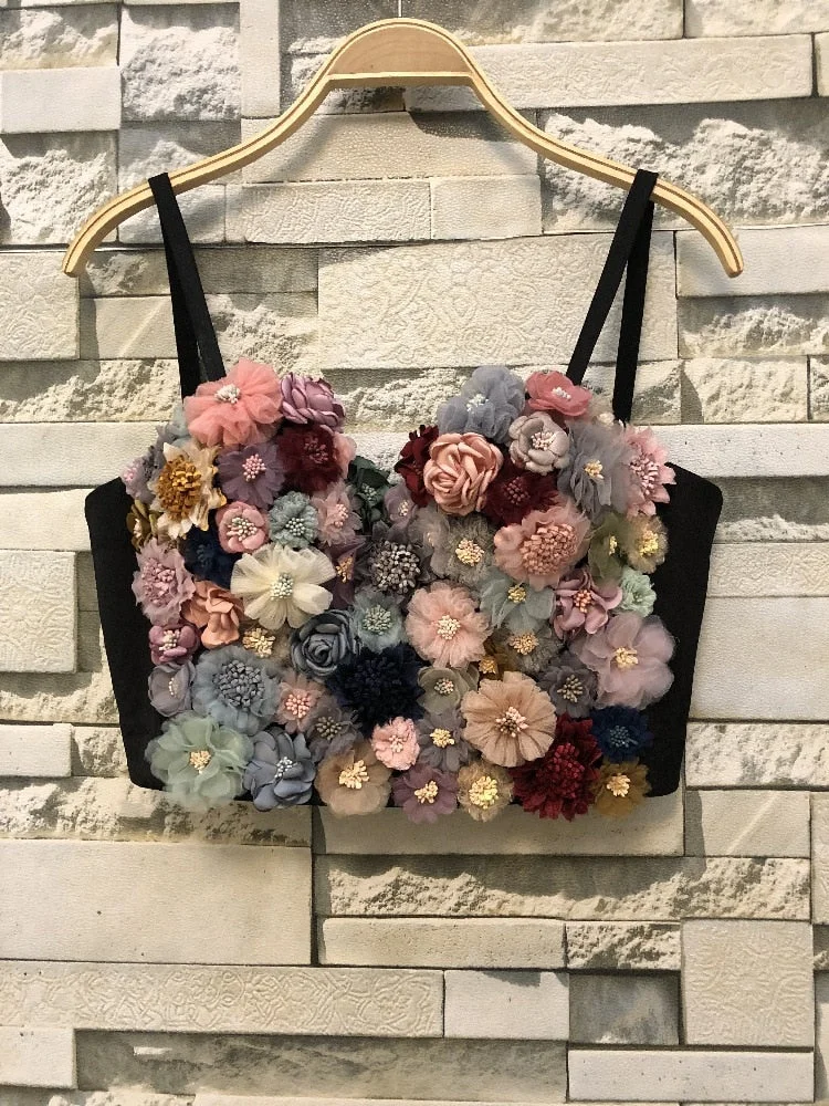 Floral Corselets Bralette Vest