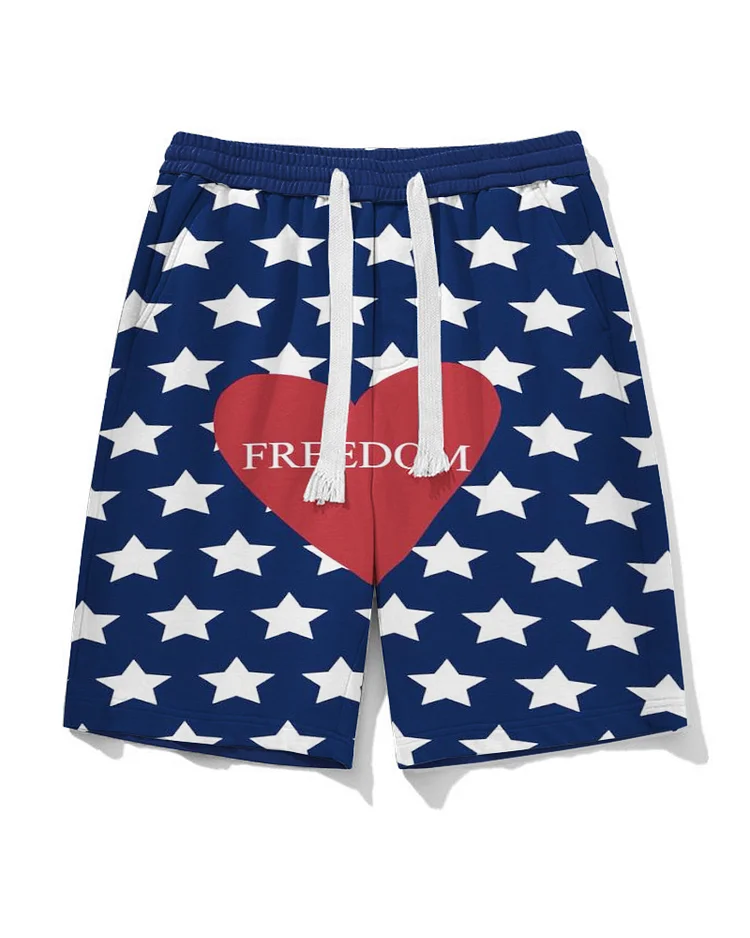 Independence Day Men's Plus Size Street Style Shorts